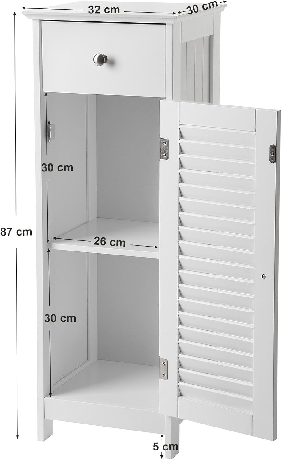 Eleganter Badezimmerschrank mit Lamellentür™