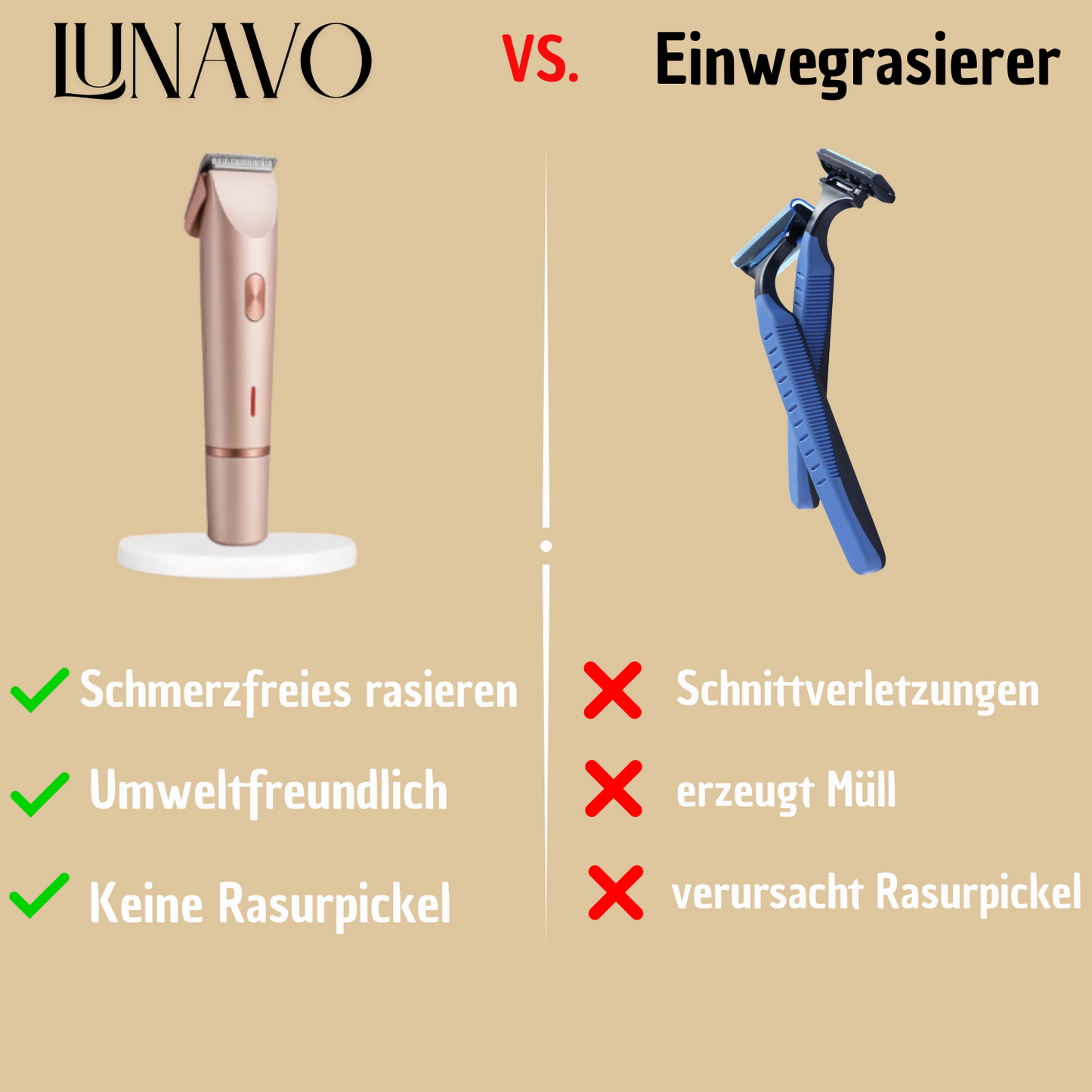 SilkTrim - 2 in 1 Damen Körperrasierer