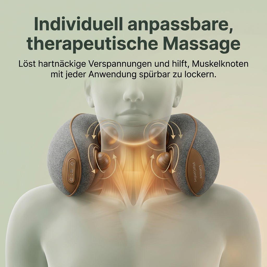 VitalComfort™ – 3-in-1 Entspannungskissen für Nacken & oberen Rücken