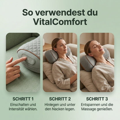 VitalComfort™ – 3-in-1 Entspannungskissen für Nacken & oberen Rücken